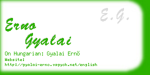erno gyalai business card