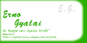 erno gyalai business card